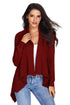 Sexy Wine Waterfall Long Sleeve Sweater Cardigan